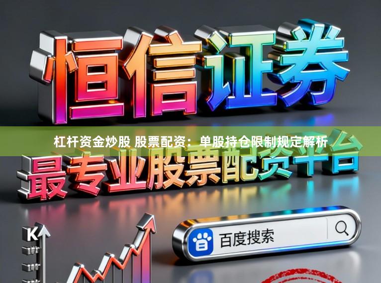 杠杆资金炒股 股票配资：单股持仓限制规定解析